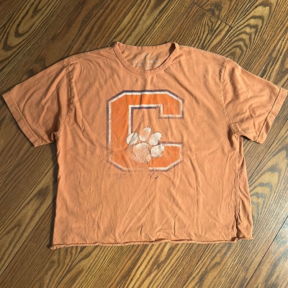 Clemson Tigers Cropped Boxy Tee Vintage Tiger Shirt Crop Top T-Shirt Medium